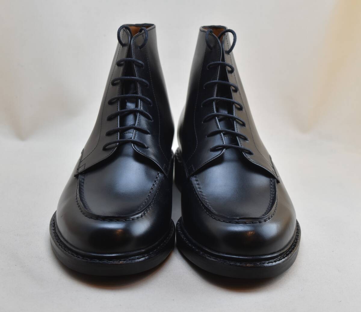 JALAN SRIWIJAYA ジャランスリワヤ グッドイヤー式　Uチップモックブーツ　ブラックカーフ 　99044-UK6.5　25-25.5cm相當(dāng)　未使用品