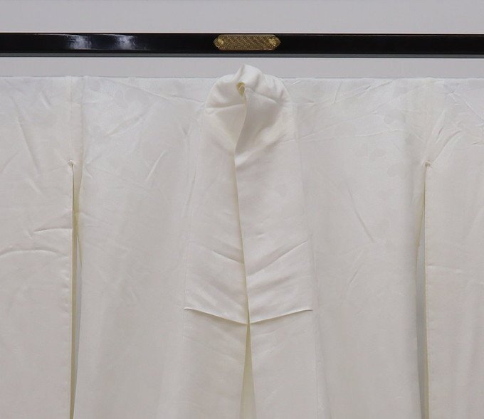 cherry★z8354qo★ブランド Scena Duno★ブライダルフェア★白掛下☆婚礼用 掛下★ハートの地模様★花嫁衣装 白無垢 結婚式【中古品/正絹