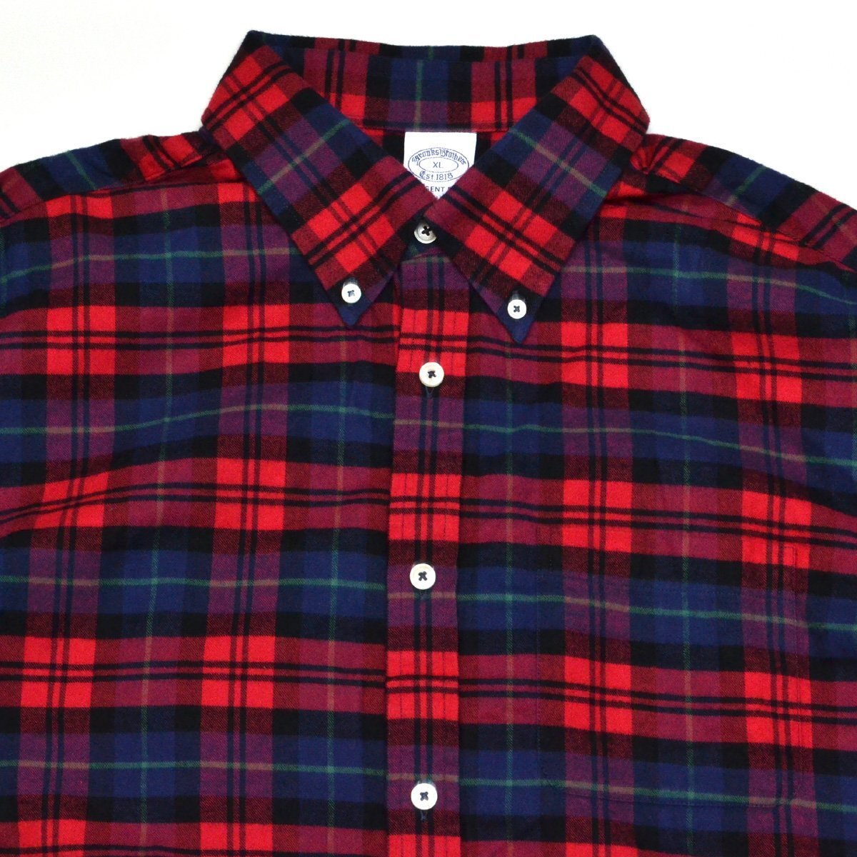定価17600円 BROOKS BROTHERS ブルックスブラザーズ フランネル タータンチェック スポーツシャツ 22AW Regent XL メンズ 長(zhǎng)袖 M004825