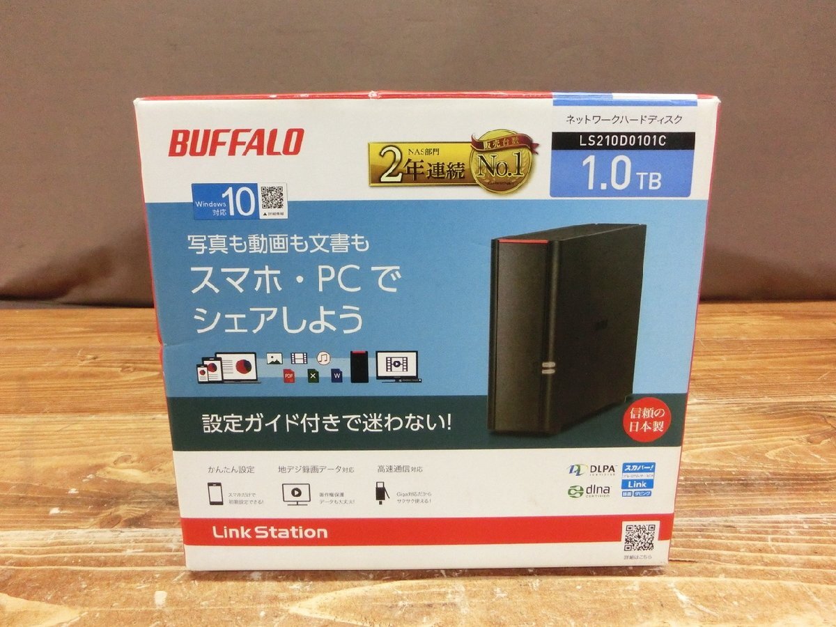 【T5-3409】未使用 BUFFALO バッファロー Link Station LS210DC ネットワークハードディスク HDD LS210D0101C 現状品 同梱可【千円市場】