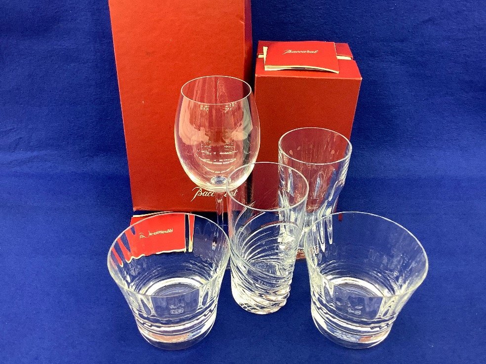 Baccarat/バカラ グラスまとめ/ロックグラス/ワイングラス 他 5点 未使用品含む/箱ヤブケあり 中古品 ACB