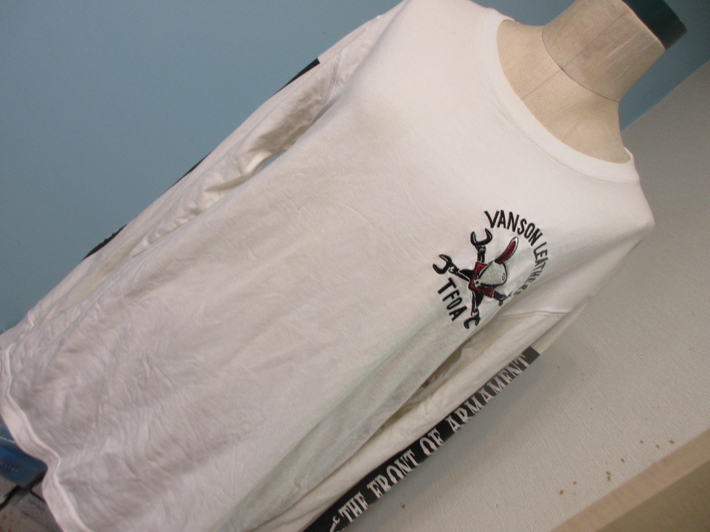 VANSON ヴァンソンロゴ刺繍入りTシャツ・ライダースファッション・メンズm・バイカーTシャツ・袖プリント