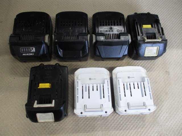 ジャンク品　マキタ／日立／HiKOKI　バッテリー　蓄電池　種類・型式いろいろ　計7点　（タ-25）