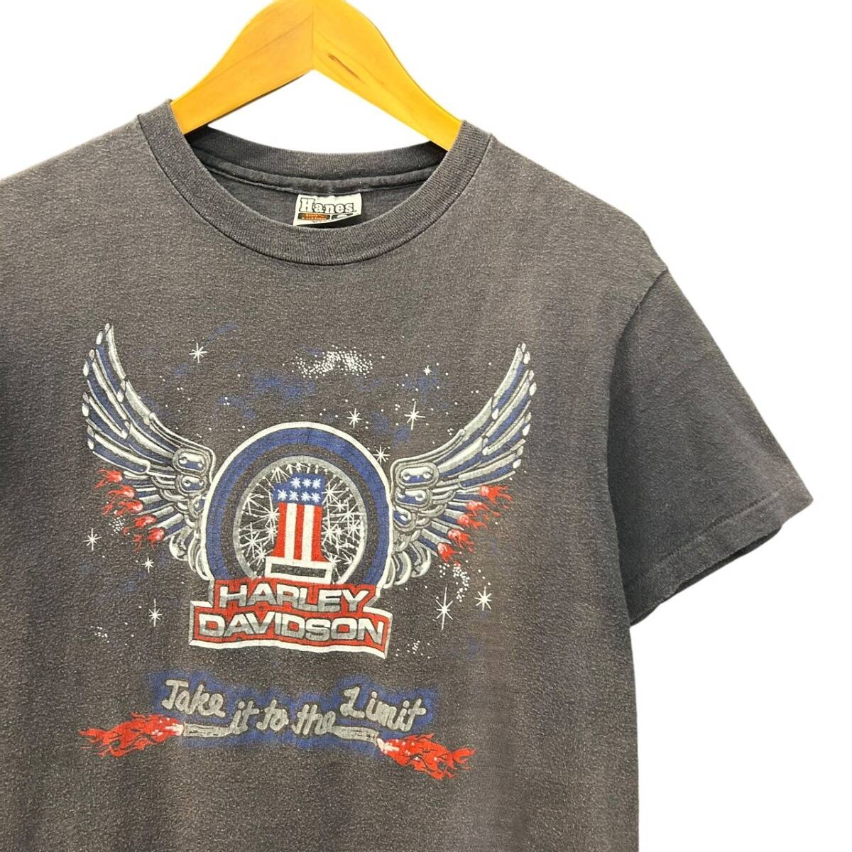 70s ビンテージ ハーレーダビッドソン 両面プリント Tシャツ M 70s ビンテージ ハーレーダビッドソン 両面プリント Tシャツ M