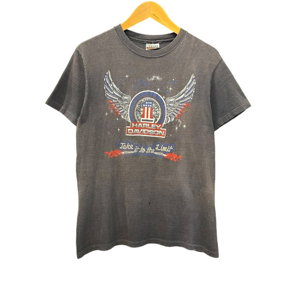 70s ビンテージ ハーレーダビッドソン 両面プリント Tシャツ M 70s ビンテージ ハーレーダビッドソン 両面プリント Tシャツ M