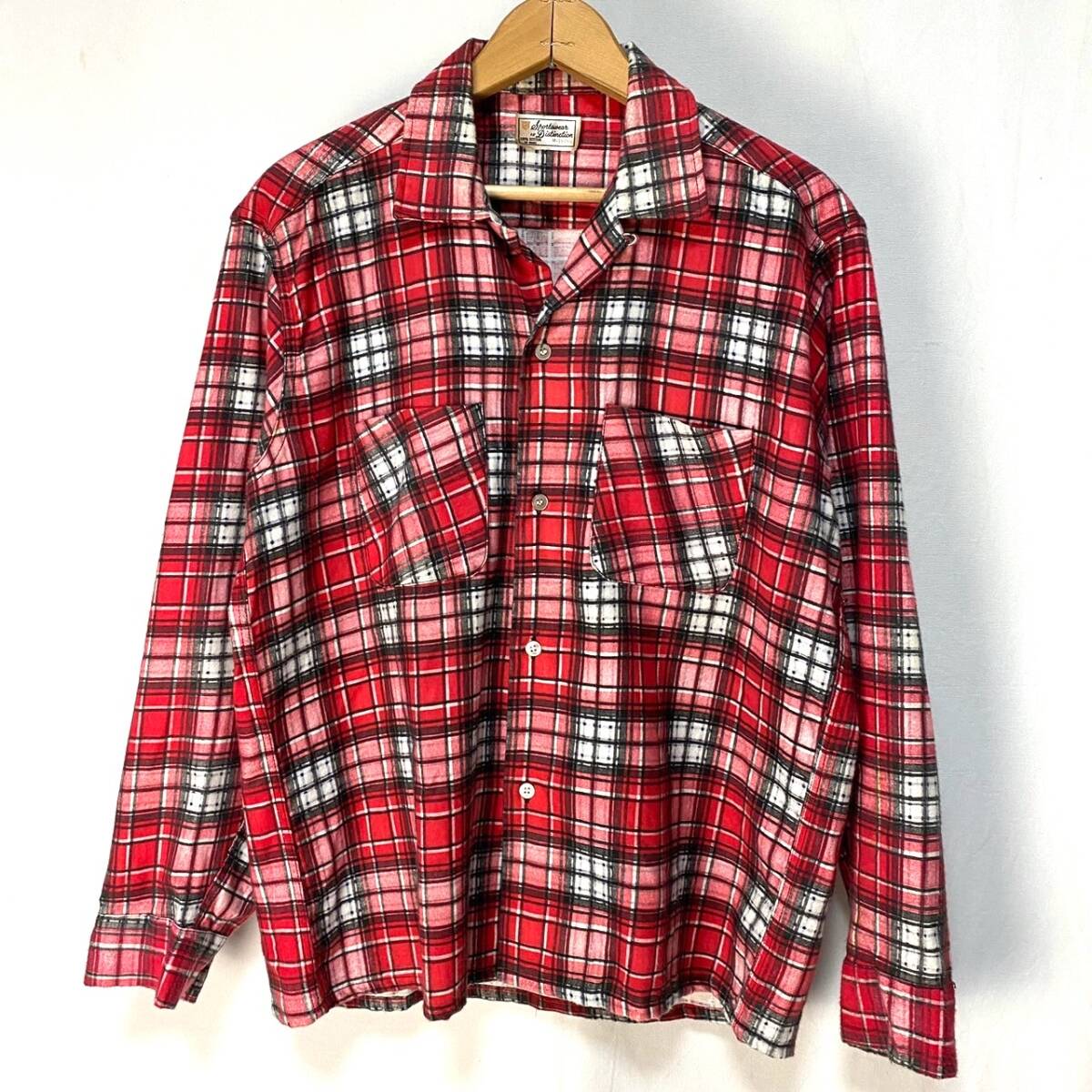 50s ビンテージ Sportswear オープンカラー プリントネル 50s ビンテージ Sportswear オープンカラー プリントネル