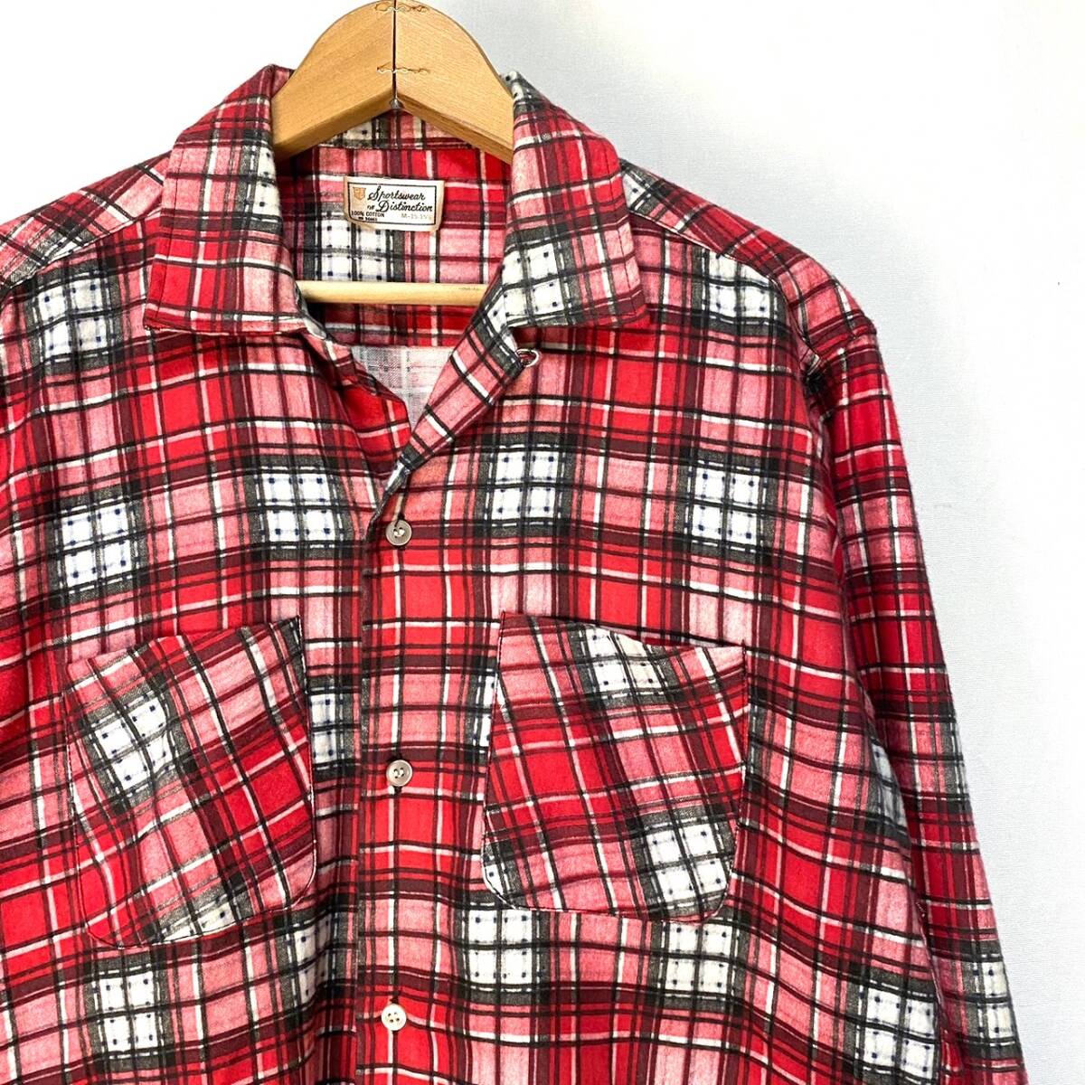 50s ビンテージ Sportswear オープンカラー プリントネル 50s ビンテージ Sportswear オープンカラー プリントネル