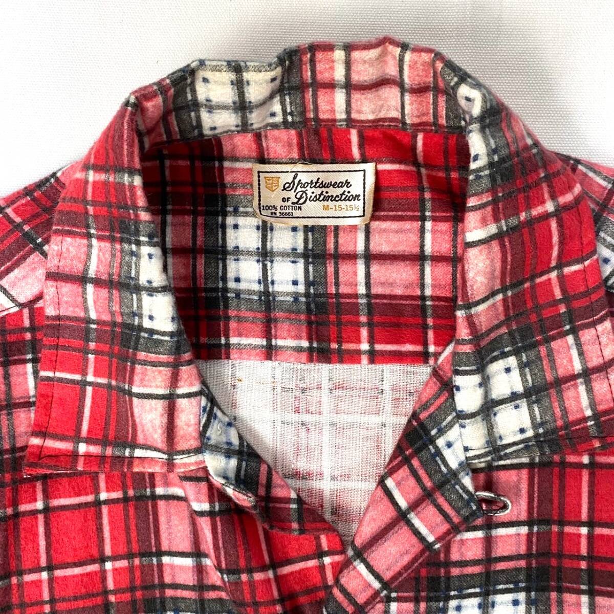 50s ビンテージ Sportswear オープンカラー プリントネル 50s ビンテージ Sportswear オープンカラー プリントネル