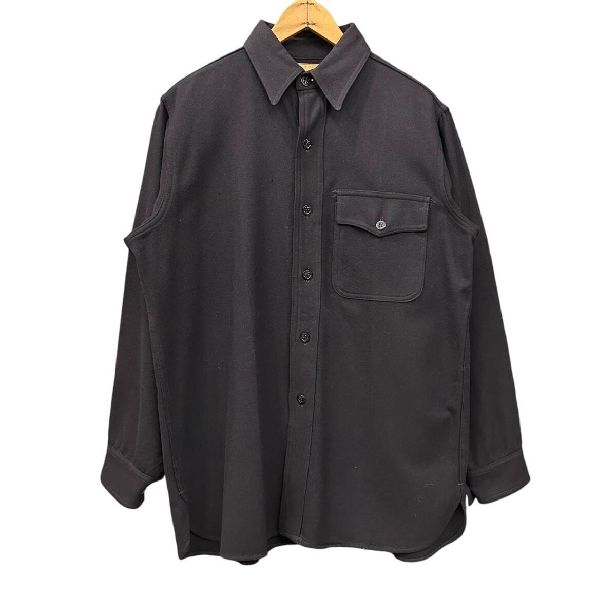 40s ビンテージ US NAVY CPO 1ポケット ウールシャツ L相当 40s ビンテージ US NAVY CPO 1ポケット ウールシャツ L相当