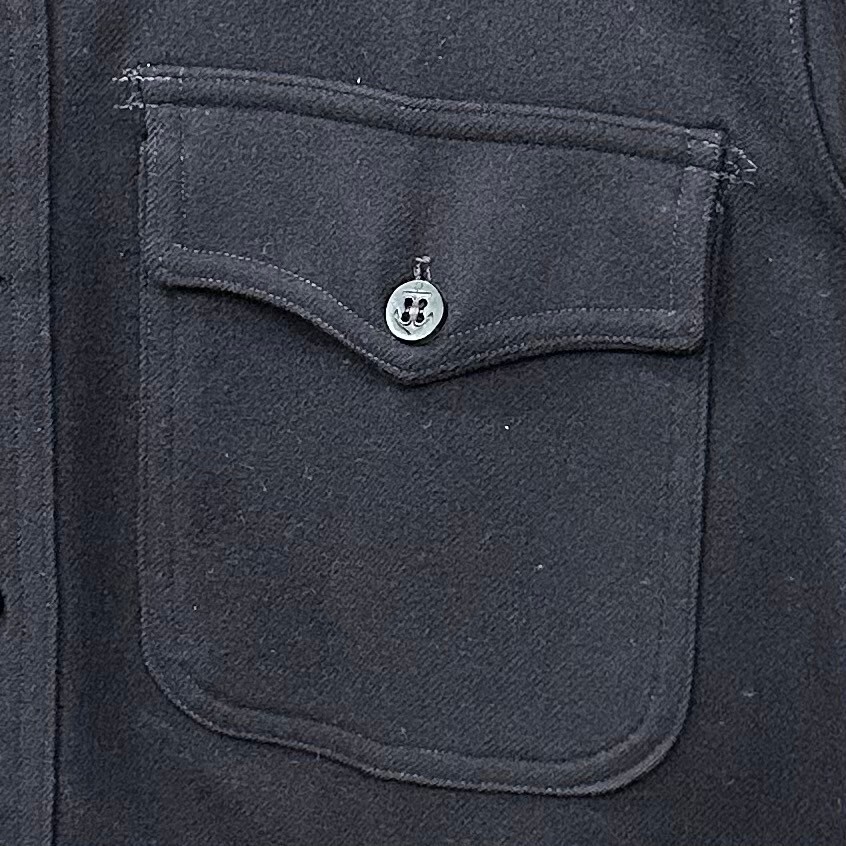 40s ビンテージ US NAVY CPO 1ポケット ウールシャツ L相当 40s ビンテージ US NAVY CPO 1ポケット ウールシャツ L相当