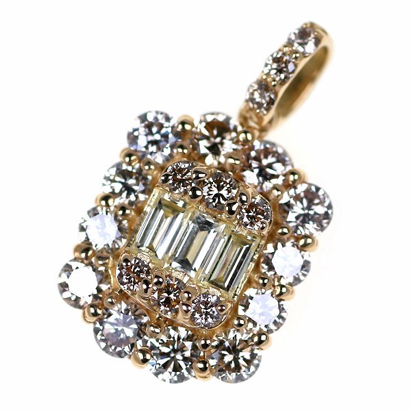 Z_431 K18 ダイヤモンド 1.00ct ペンダントトップ