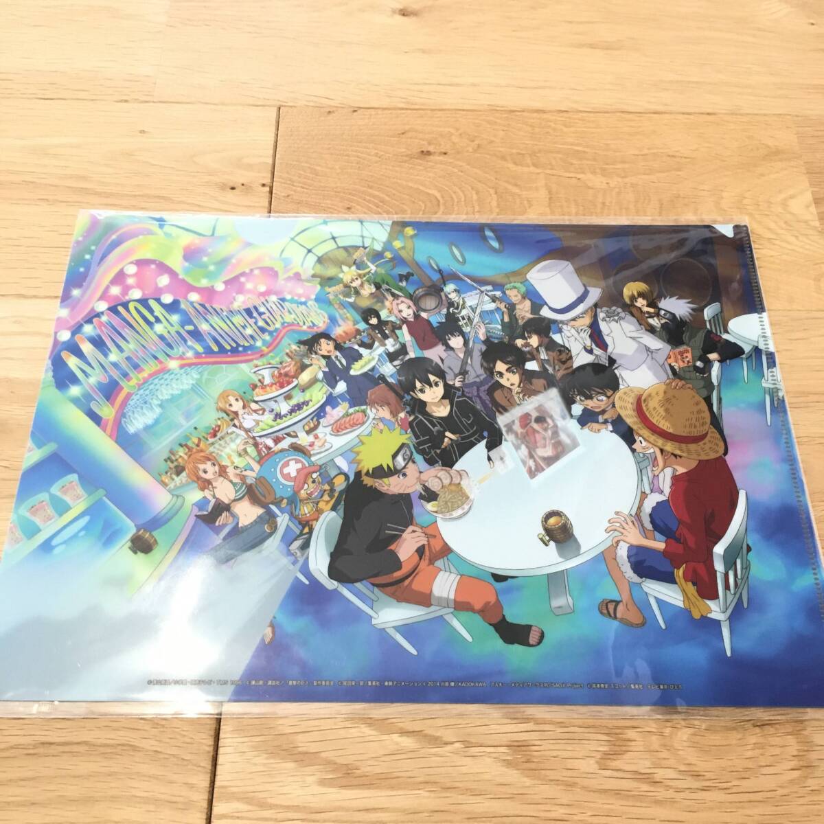 クリアファイル M.A.G 非売品 コラボ 名探偵コナン 進撃の巨人 ONE PIECE ワンピース NARUTO ナルト ソードアート・オンライン AJ2015
