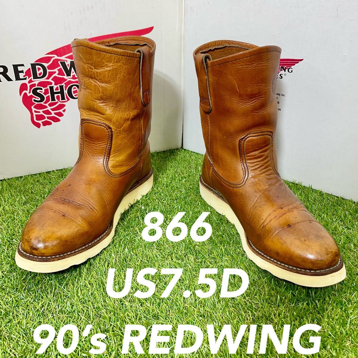 安心品質0371】廃盤犬刻866レッドウイングREDWING7 5Dペコス 安心品質0371】廃盤犬刻866レッドウイングREDWING7 5Dペコス