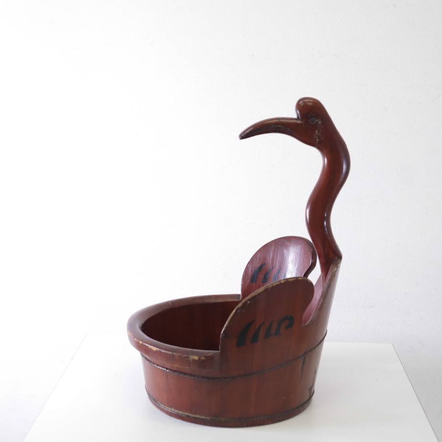 珍品 中国古玩 唐物 鳥型 木彫り 桶 骨董 古道具 879h23(その他 珍品 中国古玩 唐物 鳥型 木彫り 桶 骨董 古道具 879h23(その他