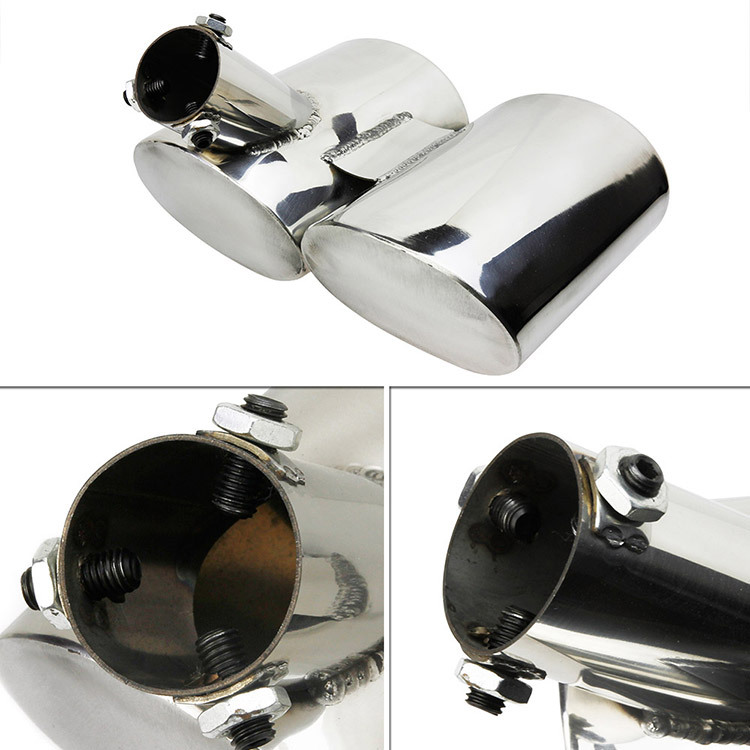 [ dropping out prevention wire attaching ] muffler cutter 2 pipe out slash double soup exterior custom parts dress up approximately 21mm~37mm applying 