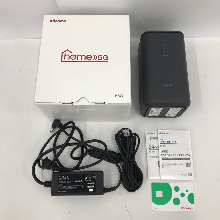 ドコモ docomo home 5G HR02 ルーター ダークグレー 付属品 箱 ドコモ docomo home 5G HR02 ルーター ダークグレー 付属品 箱