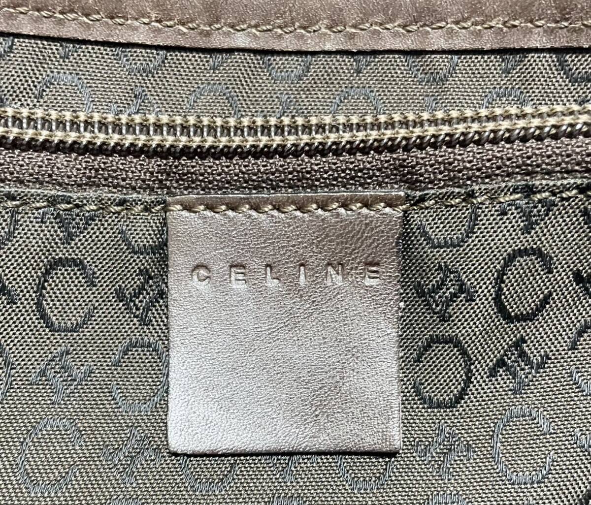 イタリア製 CELINE セリーヌ Cマカダム柄 トリオンフ トートバッグ ショルダーバッグ _画像7