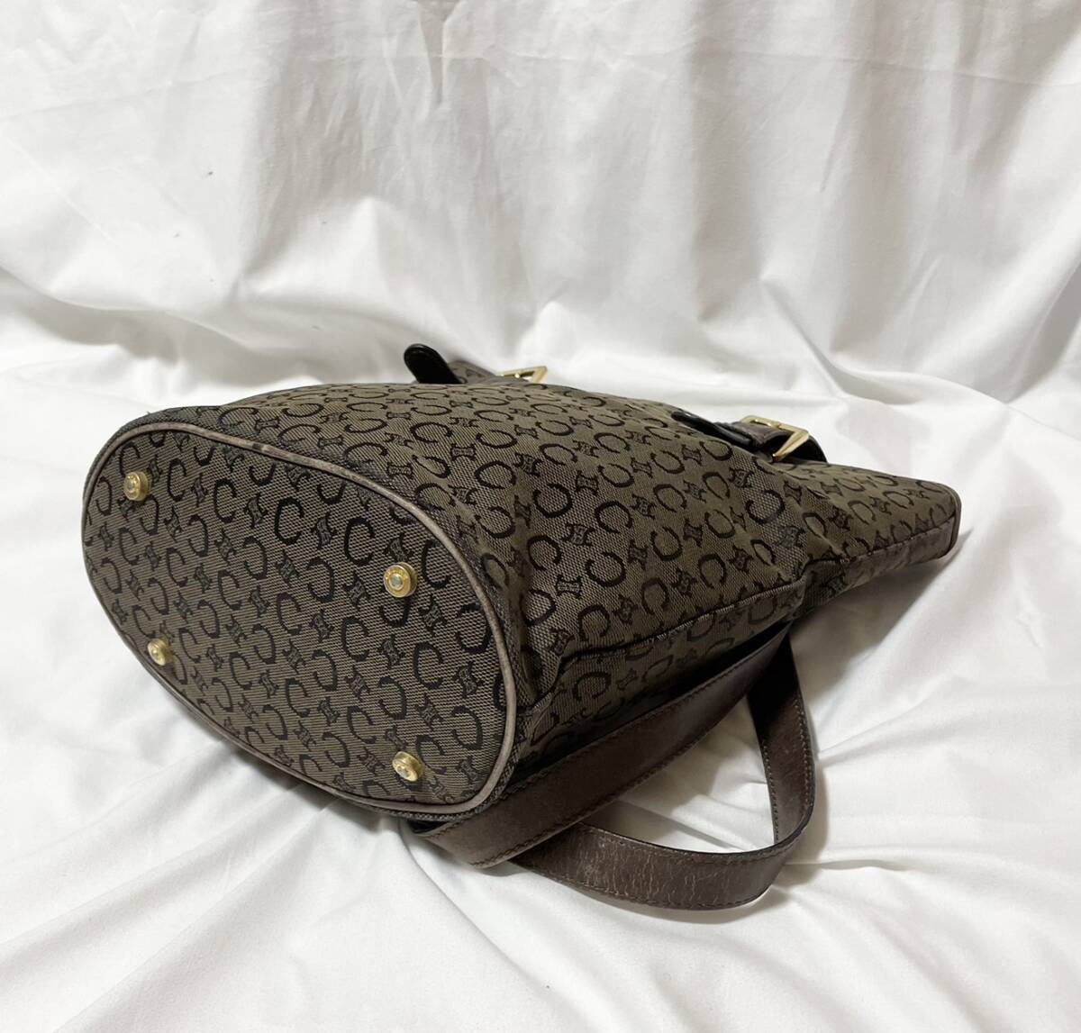 イタリア製 CELINE セリーヌ Cマカダム柄 トリオンフ トートバッグ ショルダーバッグ _画像5