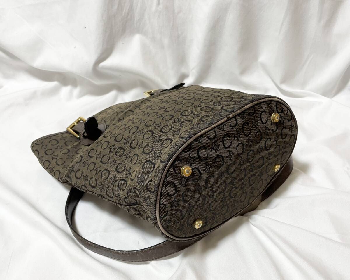 イタリア製 CELINE セリーヌ Cマカダム柄 トリオンフ トートバッグ ショルダーバッグ _画像4