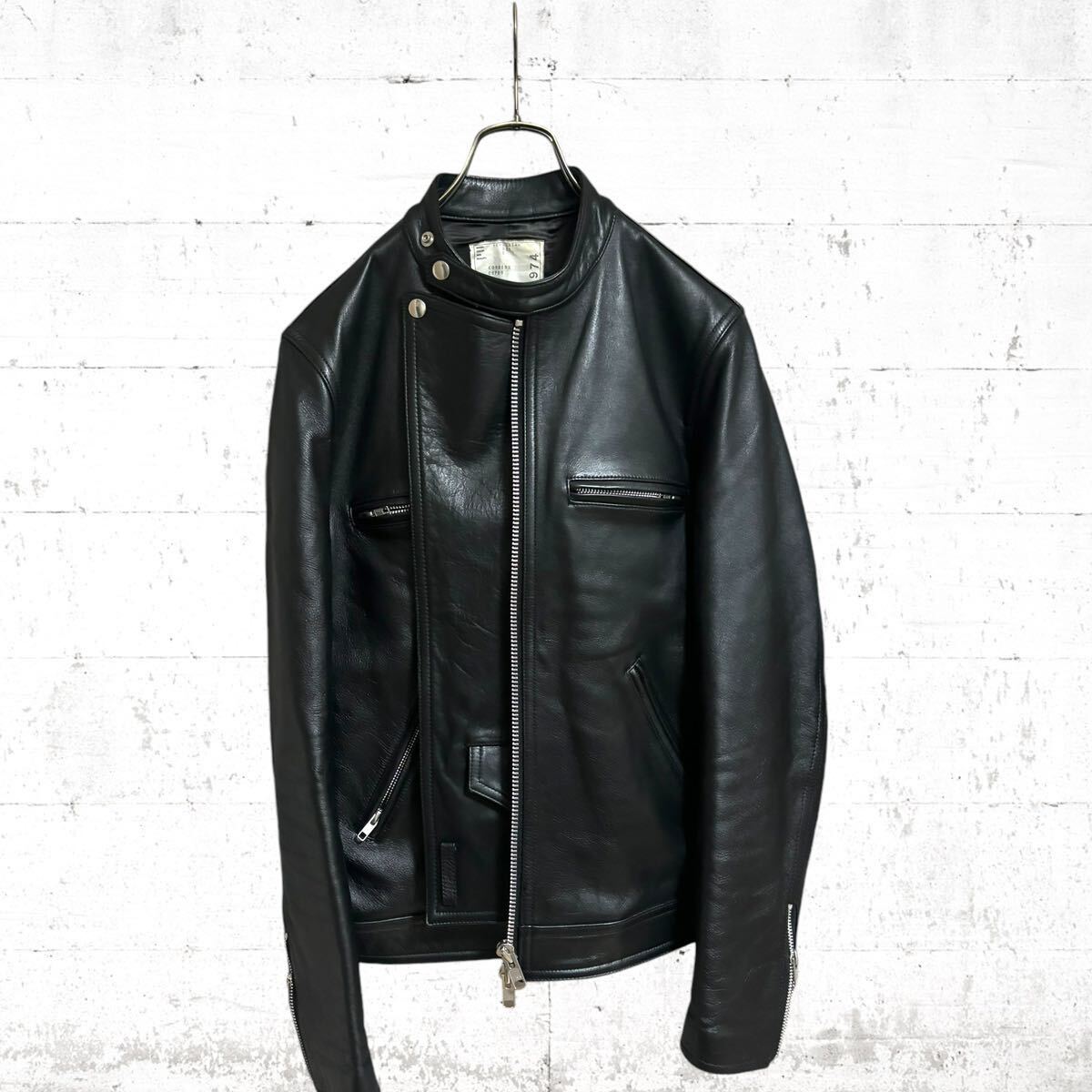 名作 sacai 本革 シングル レザー ライダース ジャケット ダブル 名作 sacai 本革 シングル レザー ライダース ジャケット ダブル