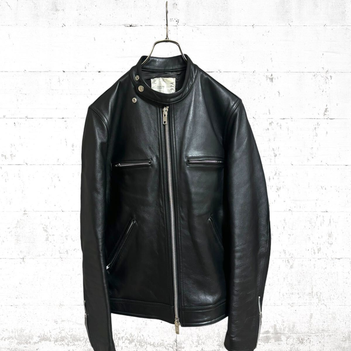 名作 sacai 本革 シングル レザー ライダース ジャケット ダブル 名作 sacai 本革 シングル レザー ライダース ジャケット ダブル