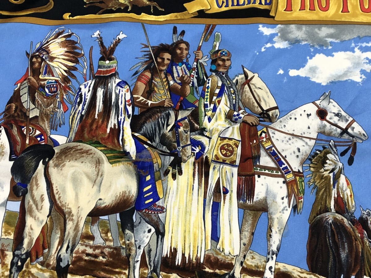 レア 美品 HERMES スカーフ カレ 90 The Pony Express エルメス レア 美品 HERMES スカーフ カレ 90 The Pony Express エルメス