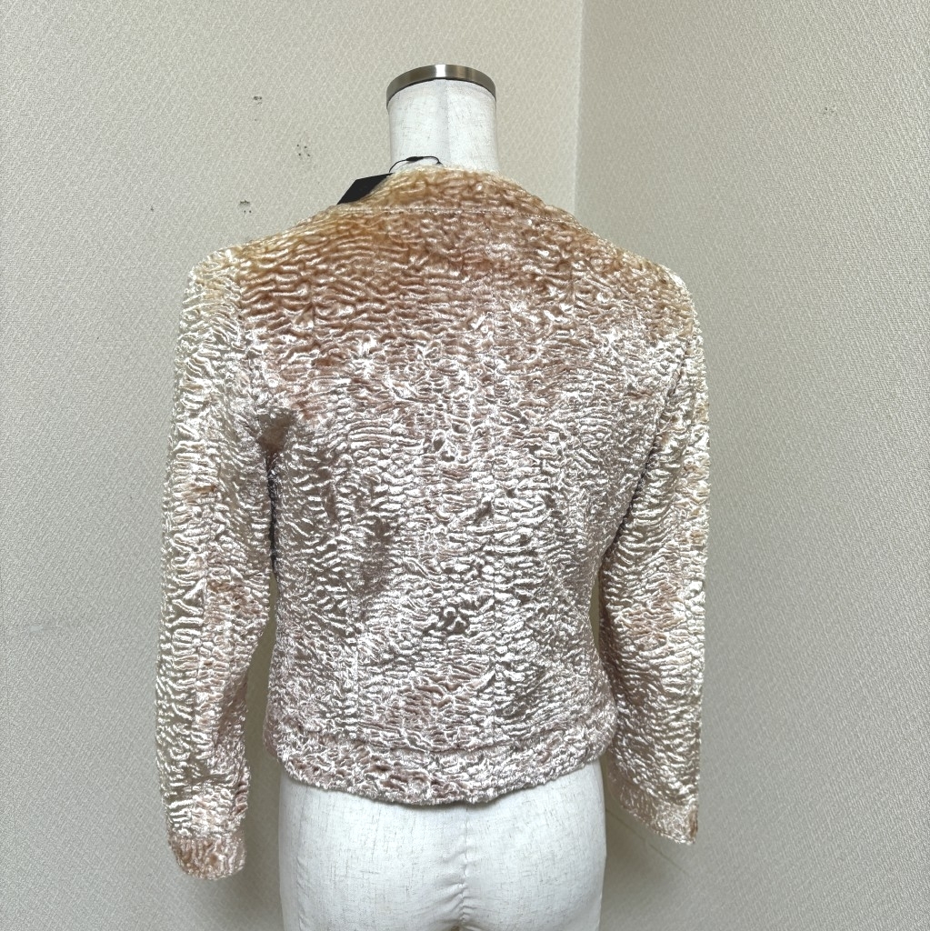 DURAS ambient(デュラスアンビエント) レディース ジャケット ボア ノーカラー ショートジャケット ピンク_画像3