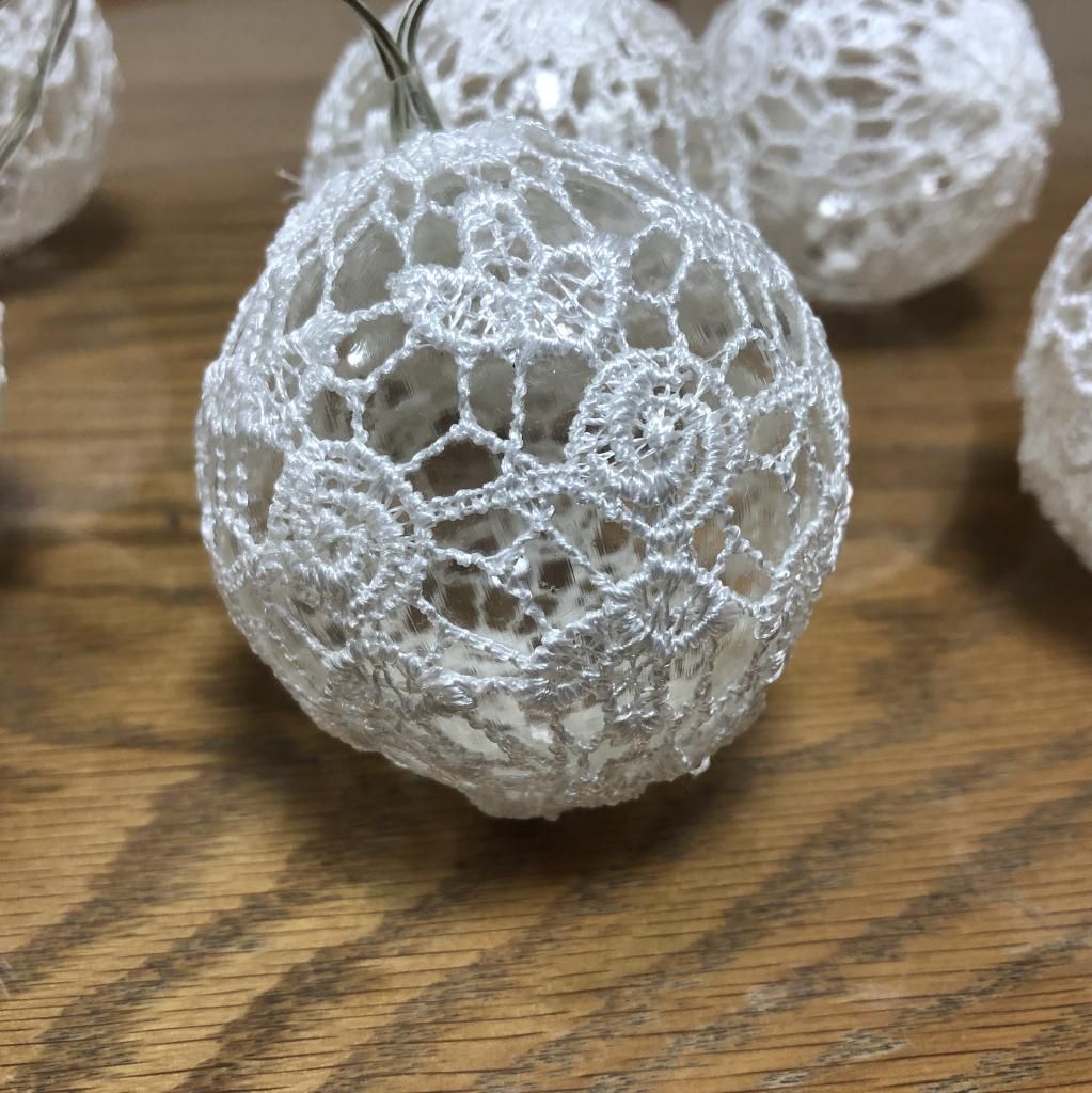 新生活 パーティライト ガーデンライト レースカバー付き 白