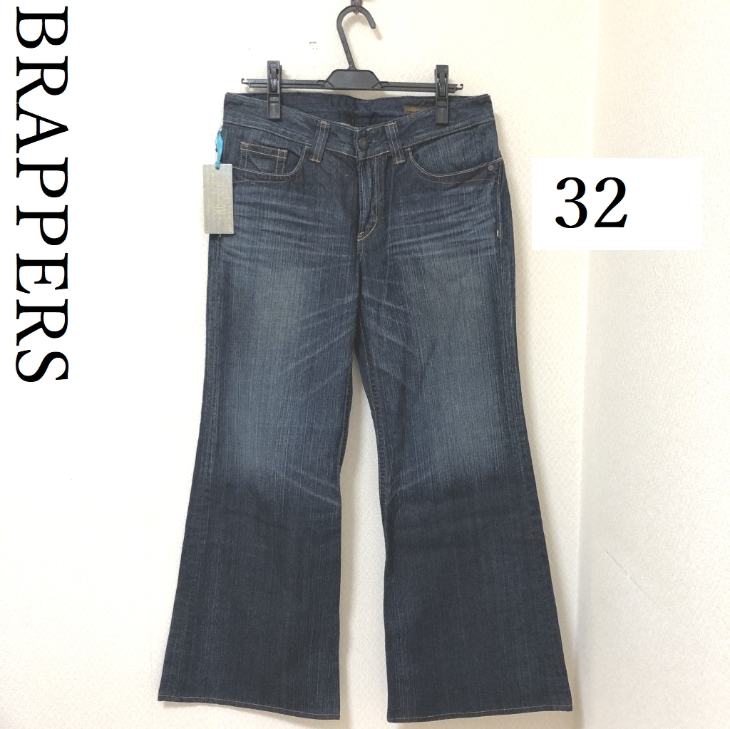 BRAPPERS ブラッパーズ レディース ジーンズ 股上淺め バギージーンズ 32 大きいサイズ