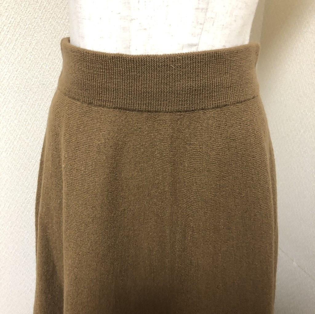 グレースコンチネンタル GRACE CONTINENTAL あったか防寒 ロング スカート ニットスカート フレアスカート ブラウン