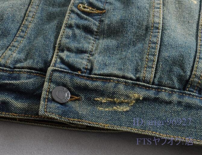 V312* новый товар 203040 плата популярный товар мужской Denim жакет G Jean джинсовый жакет Denim джемпер American Casual внешний блузон American Casual Oniikei стиль 