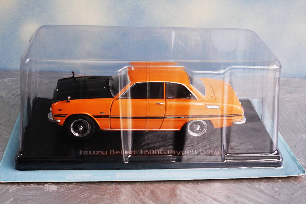 ※未開封品　いすゞ　Bellett　1600　GT　タイプR　1969　1/24　アシェット　ベレット　オレンジ色　送料510円