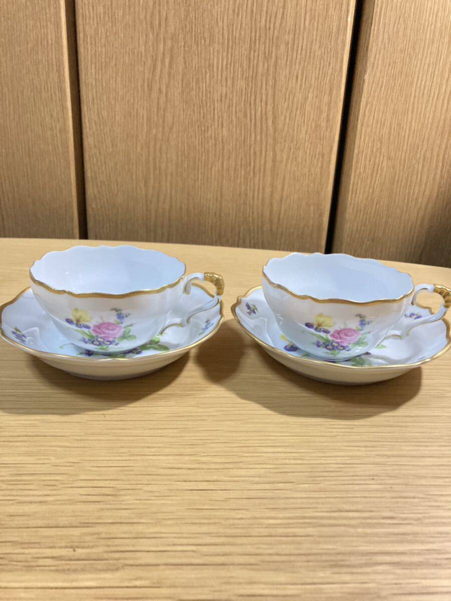 ▼リンドナー≪セナターホワイト カップ&ソーサー 2客≫Rndner 薔薇 バラ