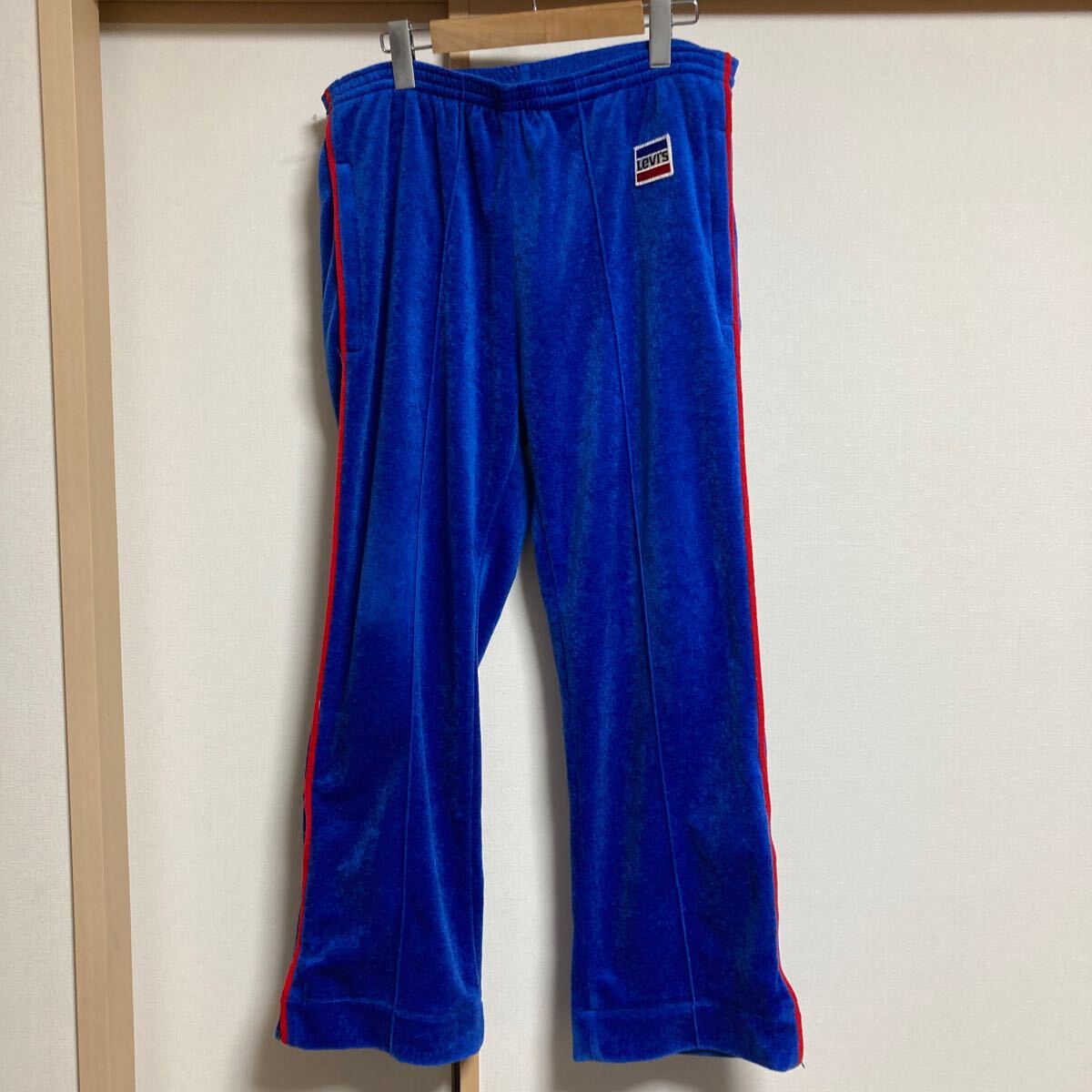 【希少】80s Levi's リーバイス ビンテージ ベロアジャージセットアップ トラックジャケット Mサイズ LAオリンピック五輪 米國(guó)制