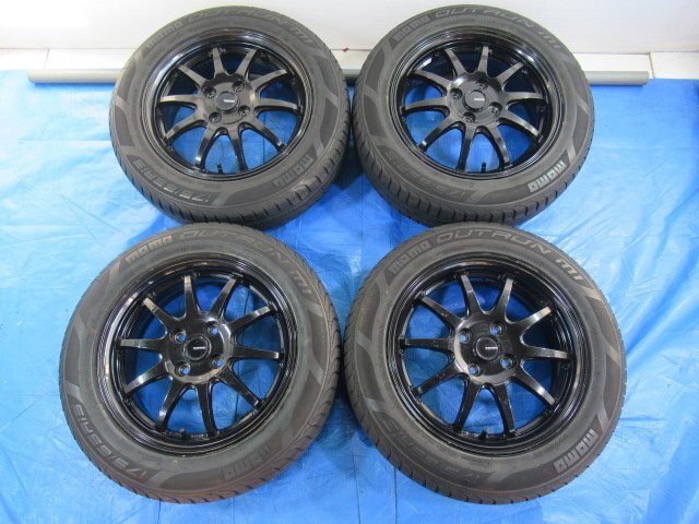 激安売切宣言！5555円～！バランス済 G-SPEED 15-5.5J 4H/100 ET50 + 175/65R15 中古4本 インサイト グレイス フィット シャトル等！Z00707