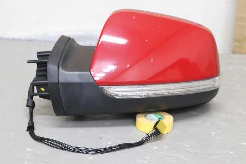 メルセデス ベンツ A180 右H (169032 W169) 純正 左 ドアミラー 電格 9P ウィンカー ヒーター付 589U ジュピターレッド 赤 p049034