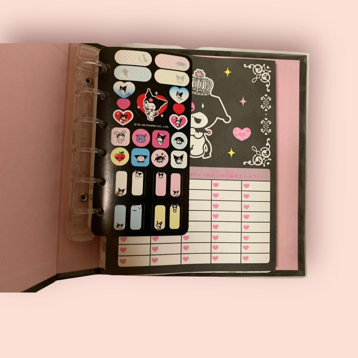 当時物 レトロ KUROMI クロミ プロフィール帳 BOOK 40人分 当時物 レトロ KUROMI クロミ プロフィール帳 BOOK 40人分
