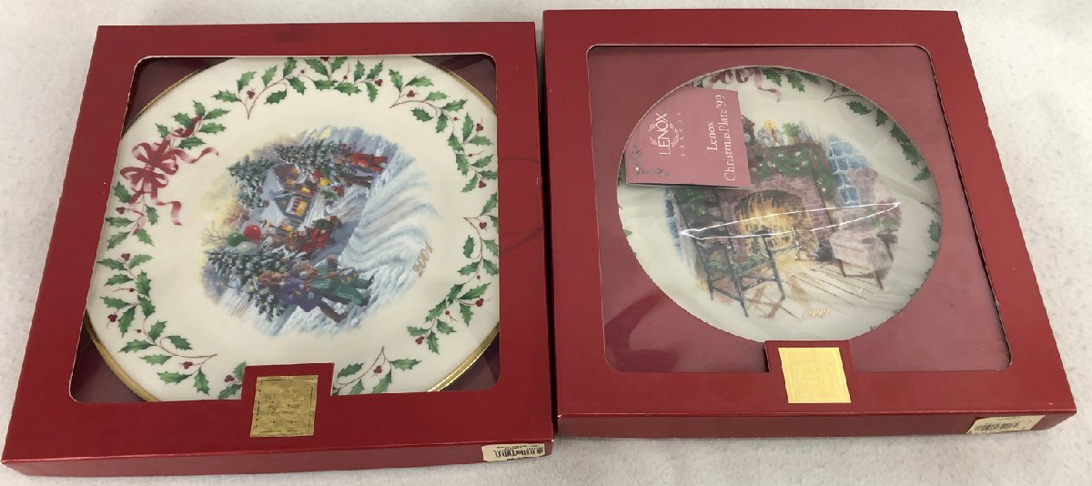 ☆未使用品☆クリスマスプレート 2点セット L6051-718 L6152-870 Lenox