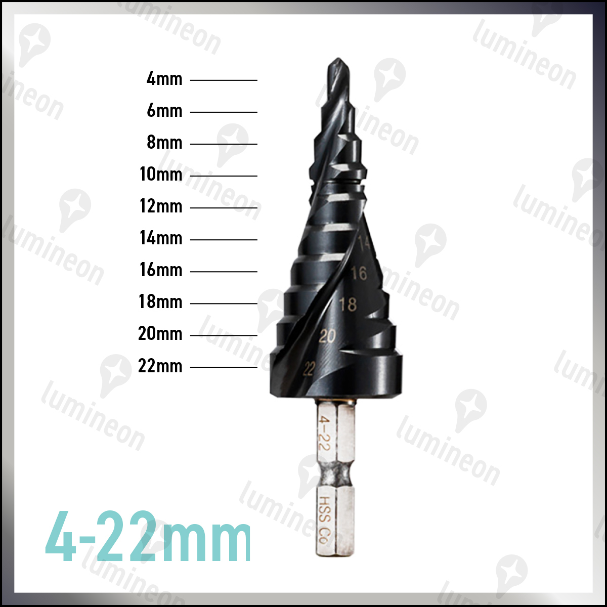 ステップ ドリル スパイラル ステンレス用 チタン 4-12mm 4-22mm ステップ ドリル スパイラル ステンレス用 チタン 4-12mm 4-22mm