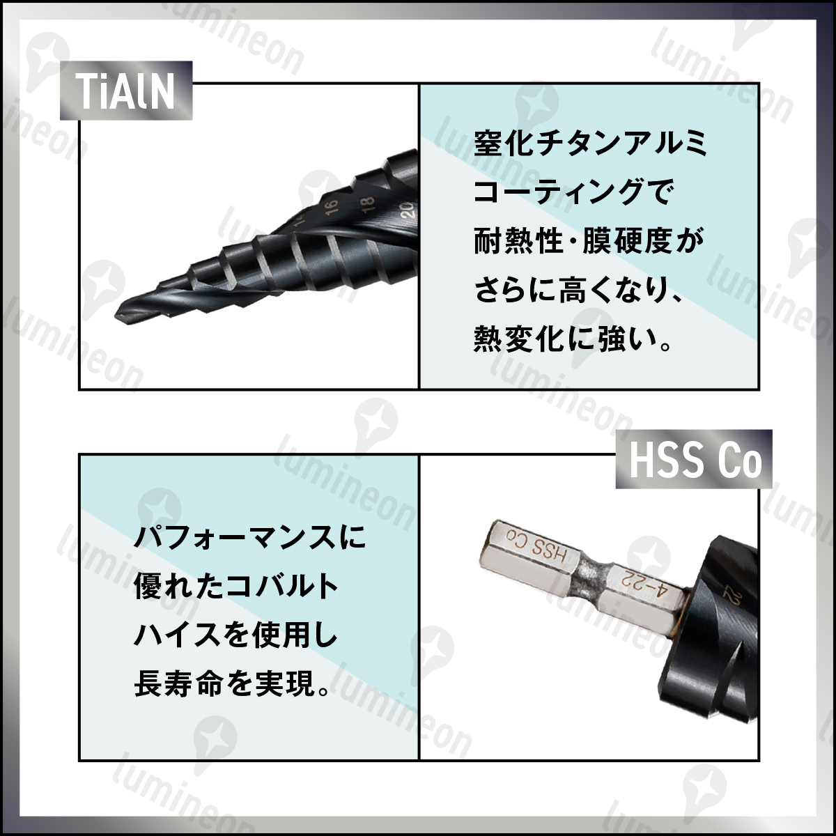 ステップ ドリル スパイラル ステンレス用 チタン 4-12mm 4-22mm ステップ ドリル スパイラル ステンレス用 チタン 4-12mm 4-22mm