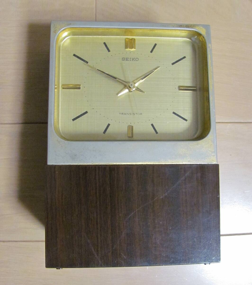 昭和レトロ SEIKO TRANSISTOR セイコー 置時計 TTZ117 JAPAN 昭和レトロ SEIKO TRANSISTOR セイコー 置時計 TTZ117 JAPAN