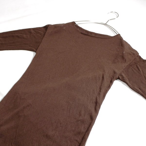 美品 SELECT MOCA セレクトモカ 薄手 ロングニット ワンピース F 春 秋 合服 24A09_画像3