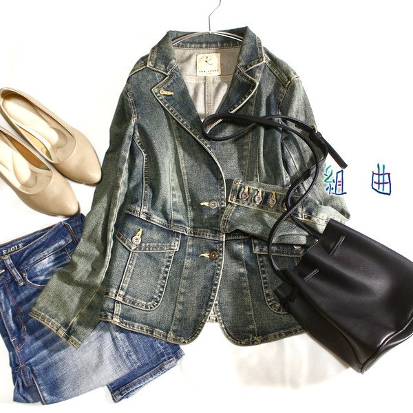  beautiful goods KUMIKYOKU Kumikyoku adult pretty indigo Denim jacket S3 spring autumn . clothes 24A09