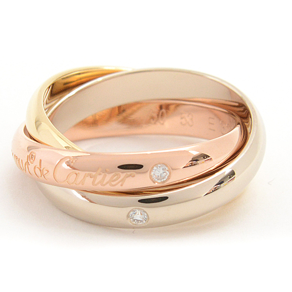 美品)カルティエ CARTIER トリニティ ほし ピアス 3連 3カラー 美品)カルティエ CARTIER トリニティ ほし ピアス 3連 3カラー