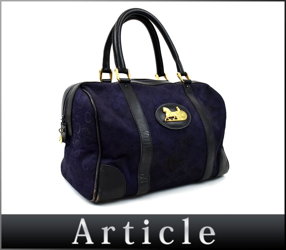 CELINE セリーヌ ミニボストンバッグ ハンドバッグ マカダム柄 CELINE セリーヌ ミニボストンバッグ ハンドバッグ マカダム柄