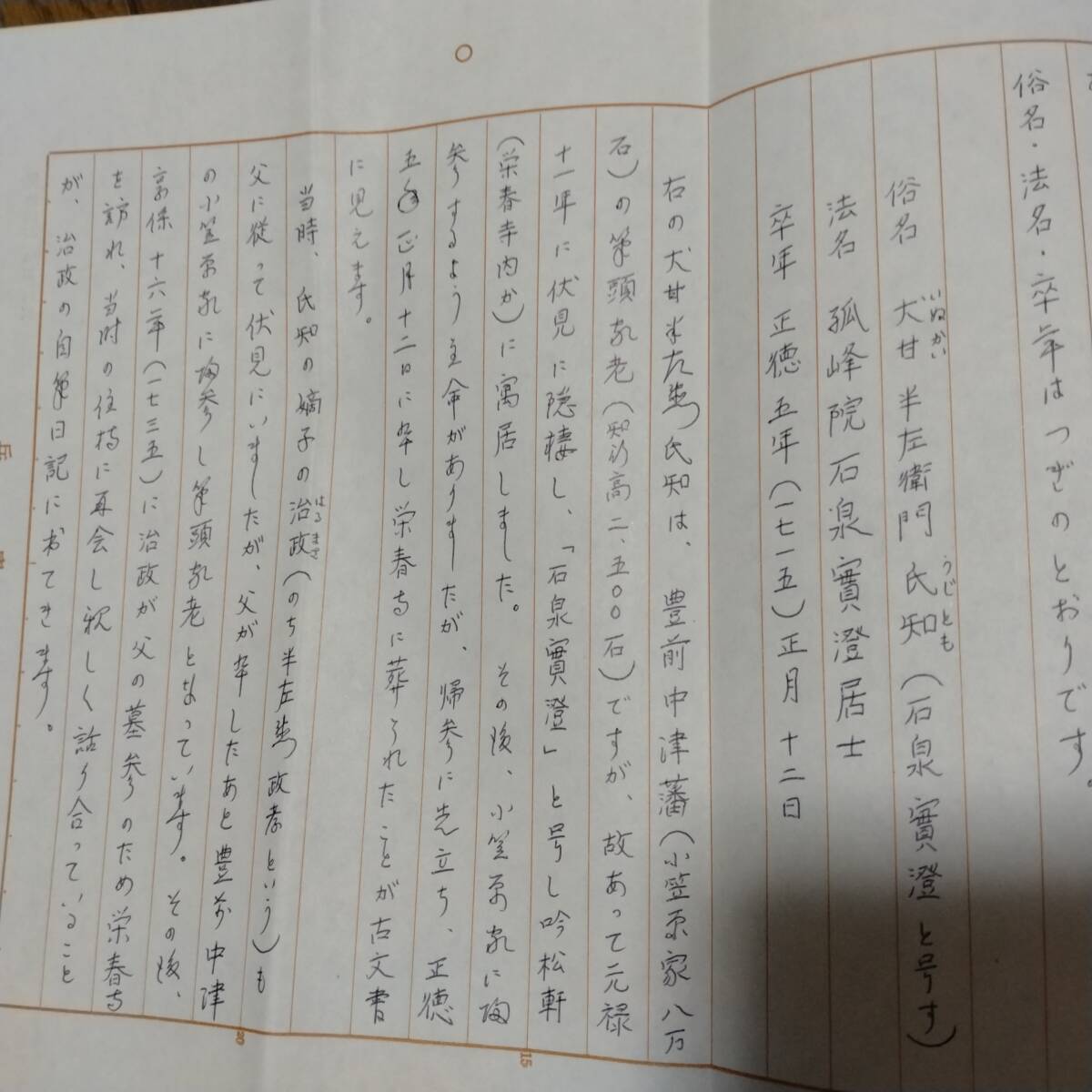 当方、先祖代々受け継がれ曽祖父蔵にて保管 石泉 犬甘半左衛門 当方、先祖代々受け継がれ曽祖父蔵にて保管 石泉 犬甘半左衛門