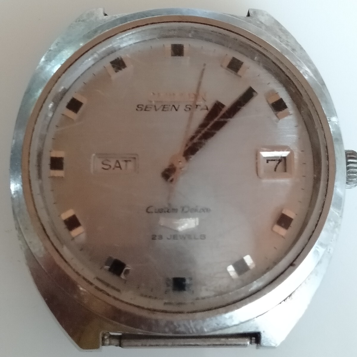 腕時計82む 自動巻き CITIZEN SEVEN STAR Custom Deluxe 23 JEWELS AUTOMATIC 80702510 動作品 ベルトなし シチズン レトロ