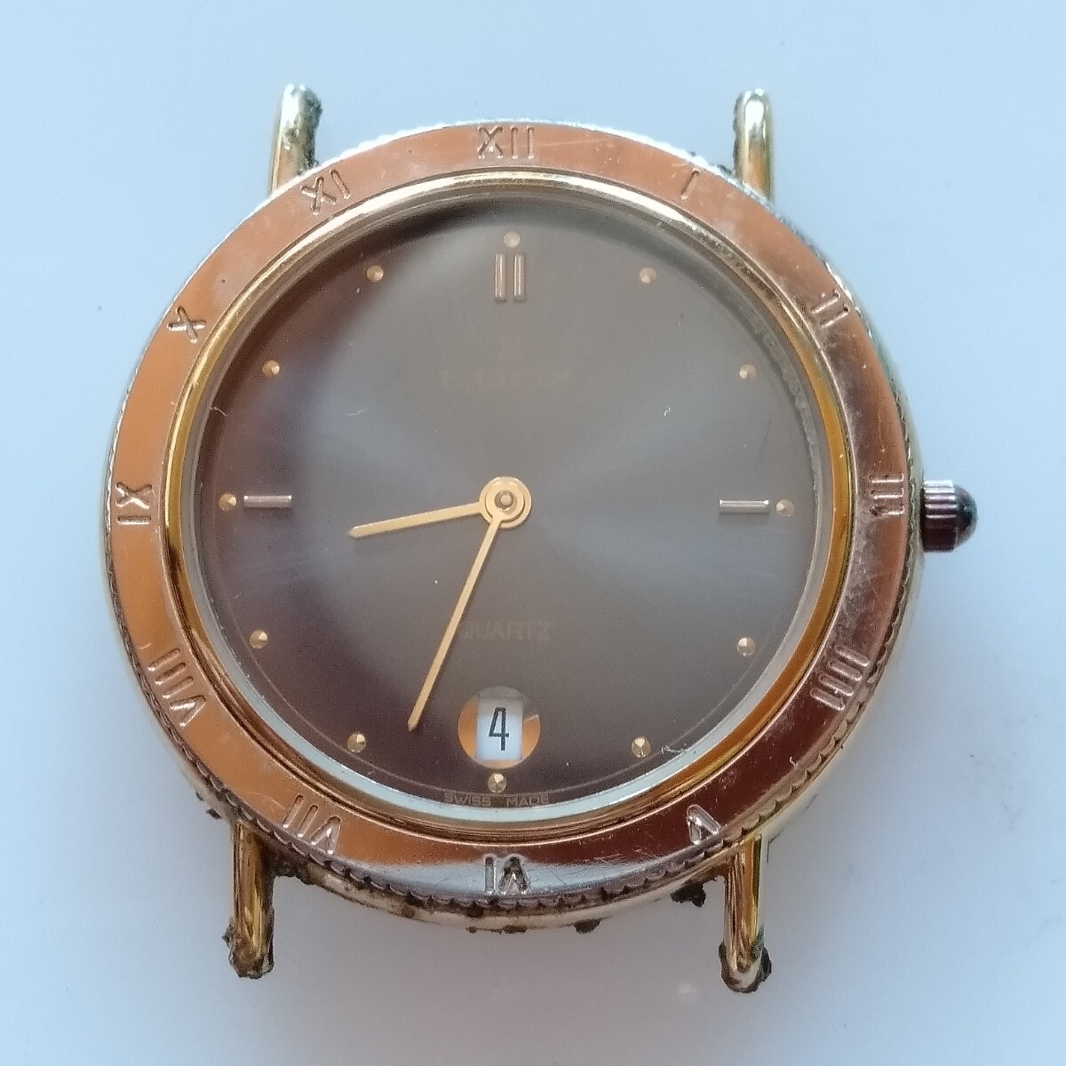 腕時計165か スイス時計 EDOX QUARTZ SWISS MADE71123 バンド無し 動作未確認 レトロ