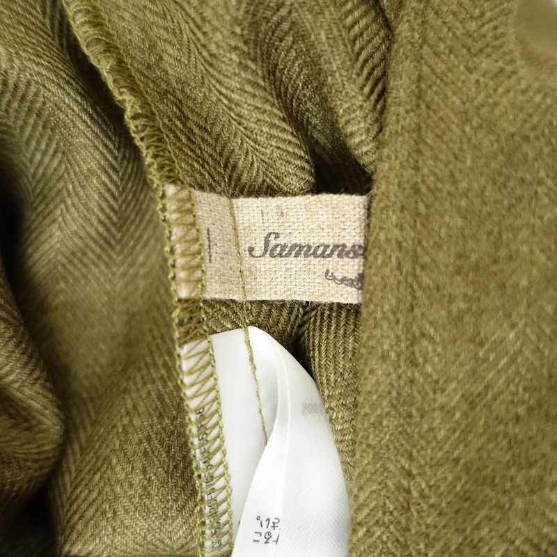 サマンサモスモス Samansa Mos2 *前後着サロペット*Fヘリンボーン微起毛ライトカーキ(33-2408-168)【60I42】_画像8
