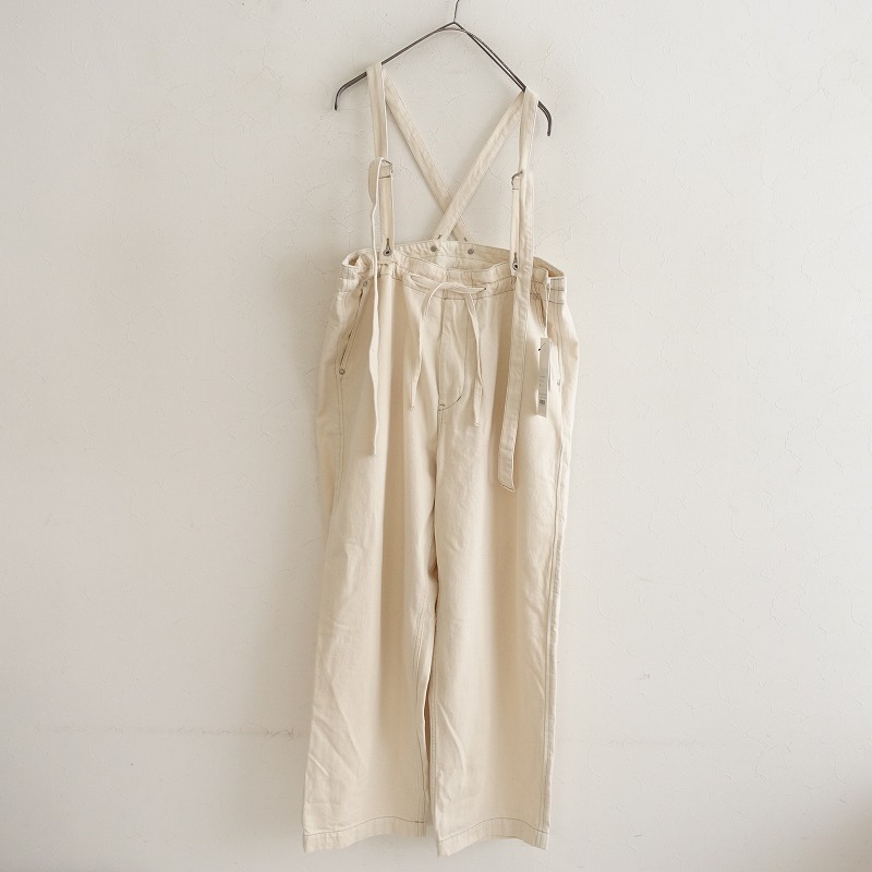 【定価1.7萬】ジョンブル Johnbull *サスペンダー付きコットンパンツ*Lボトムス綿アイボリー(1-2408-91)【70I42】